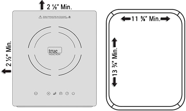 TI-1B 12 inch Built-In Single Burner Induction Glass-Ceramic Cooktop, 1750W, UL858 Certified