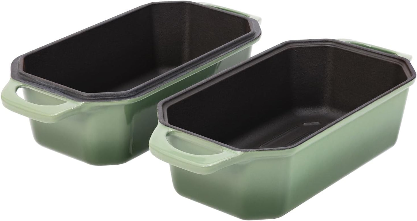 Bread Pan Cast Iron Loaf Pan with Lid 9x5 Inch Bread Loaf Pan for Baking Bread Enameled Cast Iron Sourdough Bread Pan