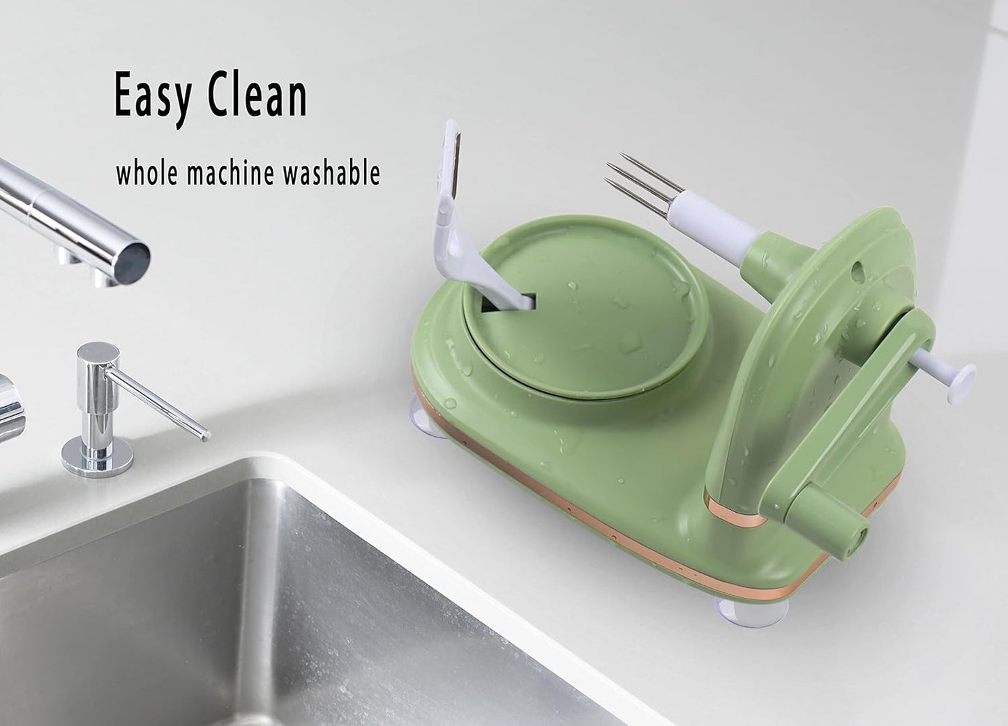 Apple Peeler with 2 Blades Replacements, Apple Pealer Slicer & Corer for Home Kitchen Quick Applesauce Pie Making