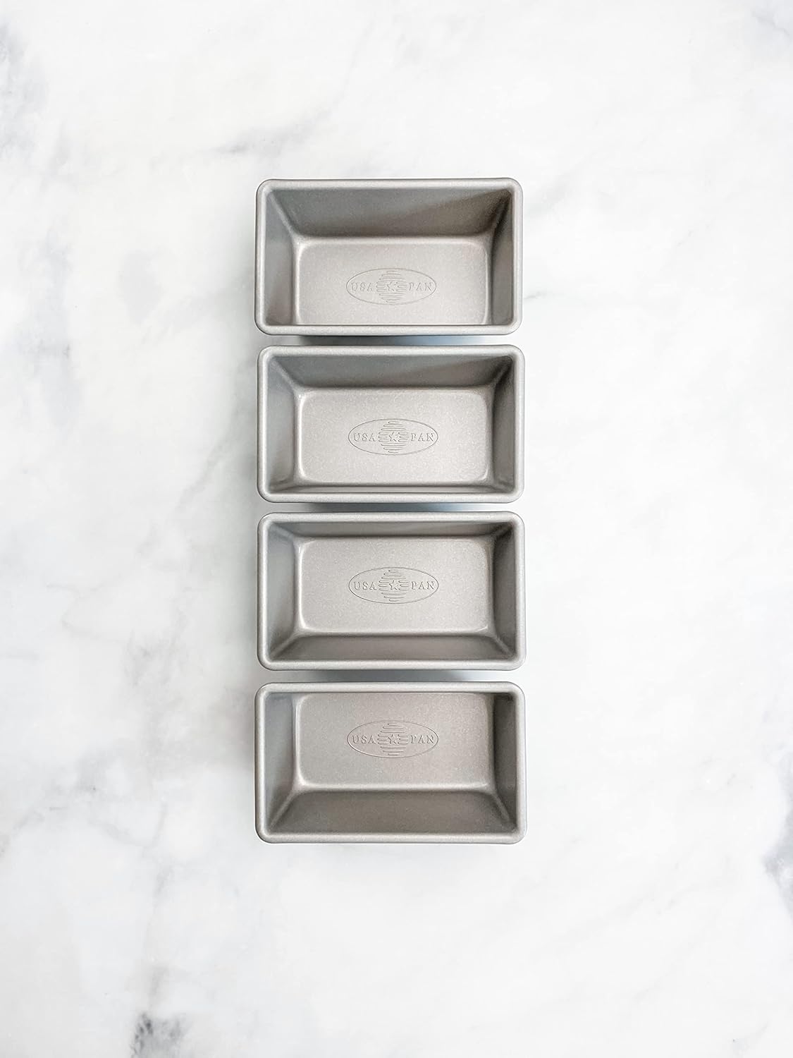 USA Pan Bakeware Nonstick Mini Loaf Pan, Set of 4, Aluminized Steel