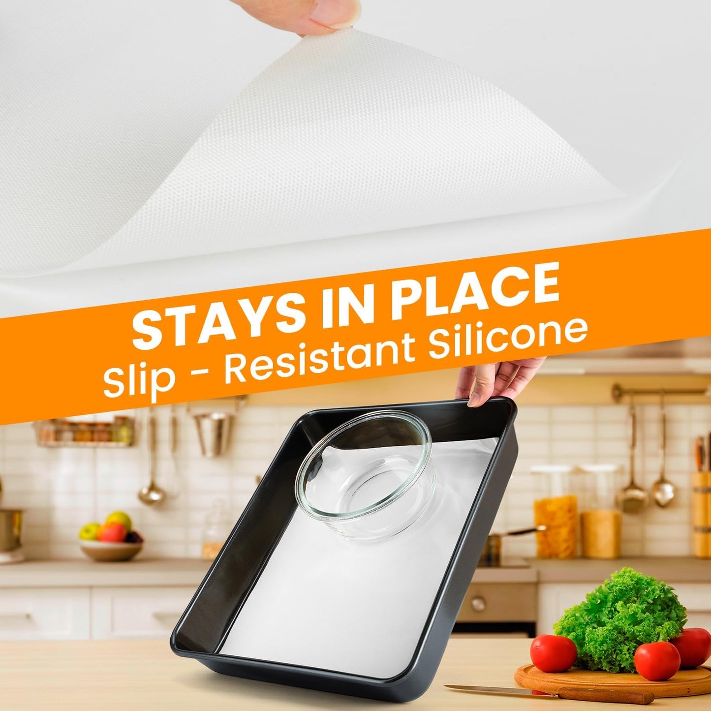 Silicone Baking Mat Roll Cut to Size- Food Grade Macaron Bread Pizza Mat- Reusable Silicone Mat for Baking, Washable Oil-Proof Refrigerator Liners Air Fryer, Craft Mat, Silicone Work Mat