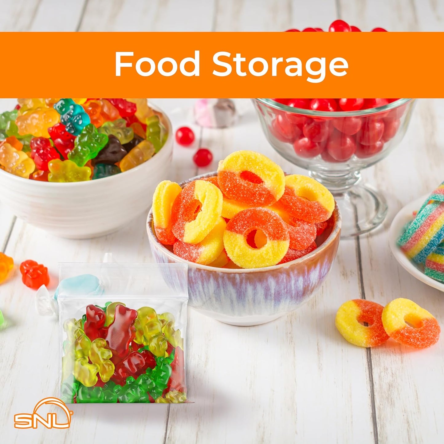 SNL | 3" X 3" - 2 MIL - 1,000 Bags | Small | Strong | Zipper Lock Reclosable, Clear, Disposable, Plastic Bags, For Food and Storage