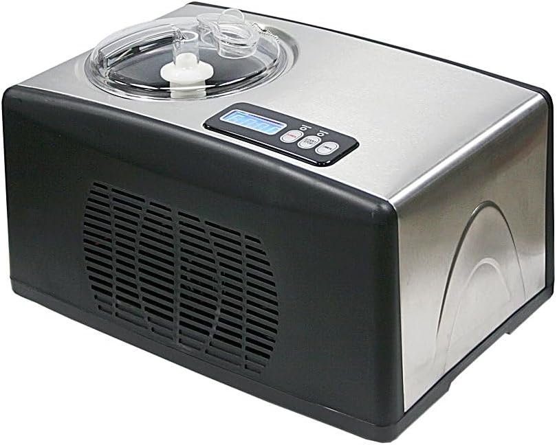 Whynter Ice Cream Maker Machine 1.6 Qt. Automatic with Built-In Compressor, LCD Digital Display & Timer, No Pre-Freezing, ICM-15LS, Stainless Steel