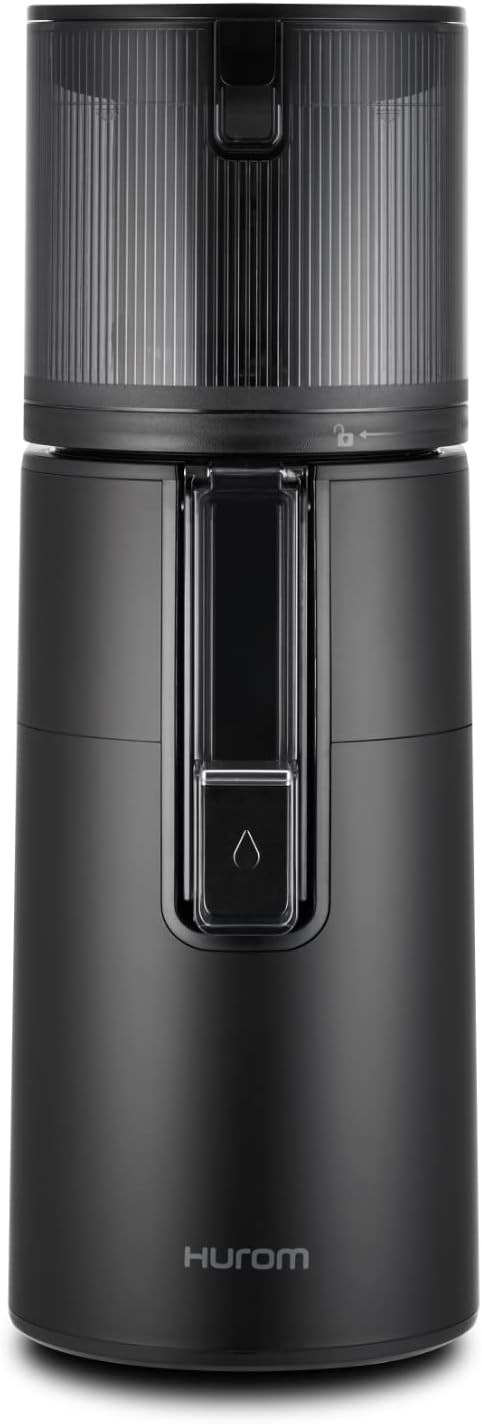 Hurom H400 Cold Press Juicer Machine, Award Winning Masticating Slow Juicer, Easy to Clean, Strainer & Hands Free with Self Feeding, Wide Mouth Hopper, Easy Assembly (Matte Black)