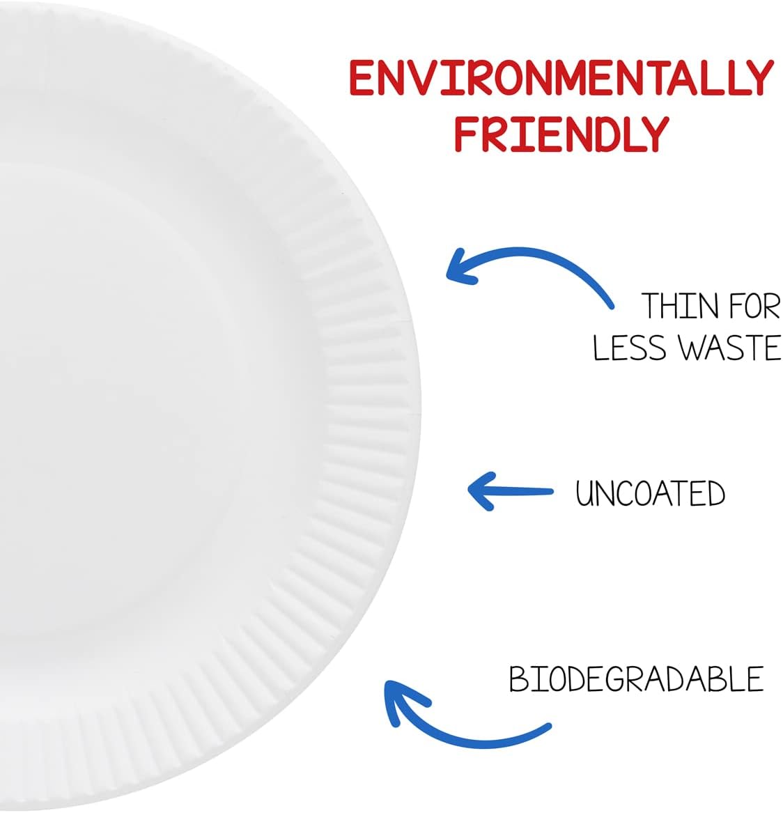 Hygloss Products Paper Plates - Uncoated White Plate - Use for Foodware, Events, Activities, Crafts Projects and More - Environmentally Friendly - Recyclable and Disposable - 9-Inches - 200 Pack