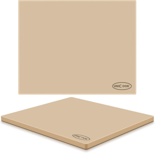 Unicook Large Rectangular Pizza Stone for Oven and Grill 20" x 16" x 0.6", Thermal Shock Resistant Cordierite Baking Stone, Ideal for Baking Crispy Pizzas, Bread and Cookies, Dough Cutter Included