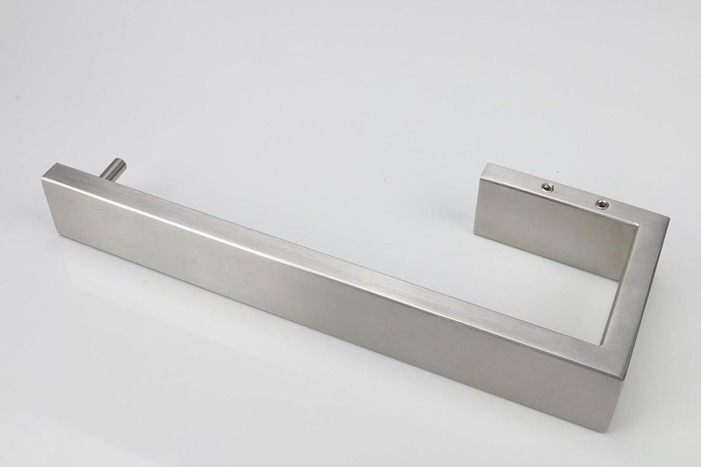 TocTen Hand Towel Holder/Towel Ring - Thicken SUS304 Stainless Steel Bathroom Hand Towel Hanger, 9 Inch Heavy Duty Wall Mounted Towel Rack, Square Hand Towel Bar for Bathroom Hardware (Brush, 9 in)