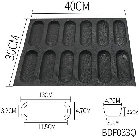 Bluedrop Silicone Hot Dog Bread Forms Mini Baby Sandwich Baking Molds Food grade Perforated Eclair Sheets for Home Oven