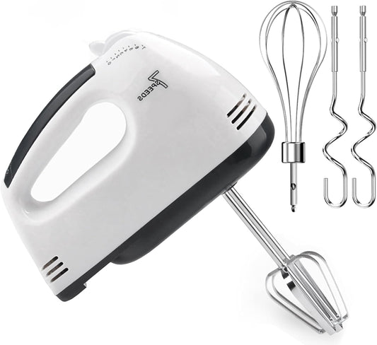 Hand Mixer, 7 Speed Electric Cake Whisk Food Mixer Self-Control/Turbo Boost with 5 Stainless Steel Accessory Food Beater for Cake Bread (size 3)