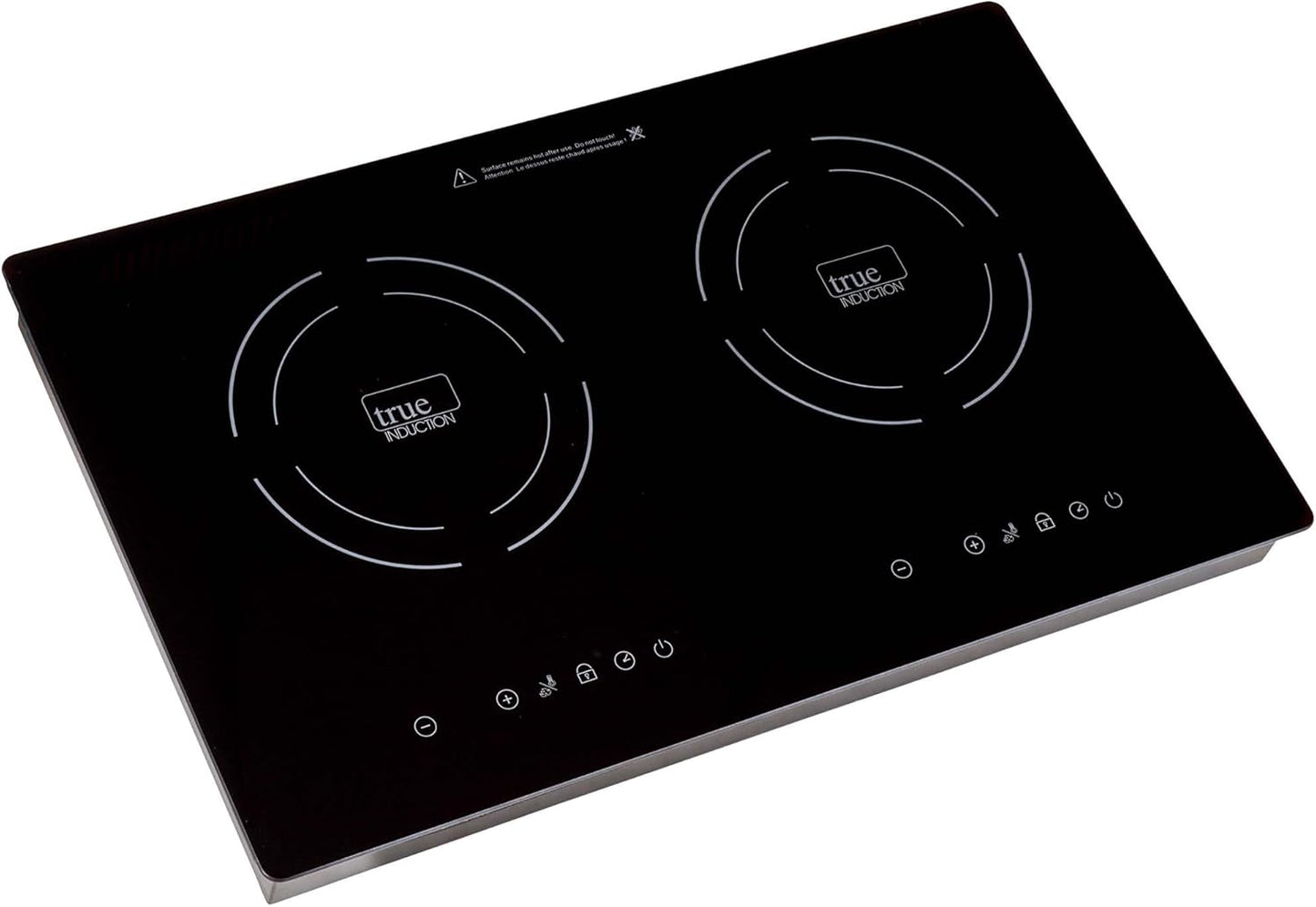 TI-2B 23 inch Built-In Dual Burner Induction Glass-Ceramic Cooktop, 1750W, UL858 Certified