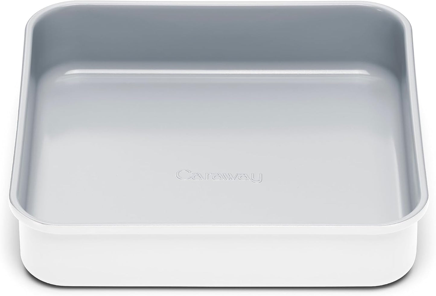 Caraway Non-Stick Ceramic 9” Square Pan - Naturally Slick Ceramic Coating - Non-Toxic, PTFE & PFOA Free - Perfect for Brownies, Lemon Bars, Cakes, & More - White