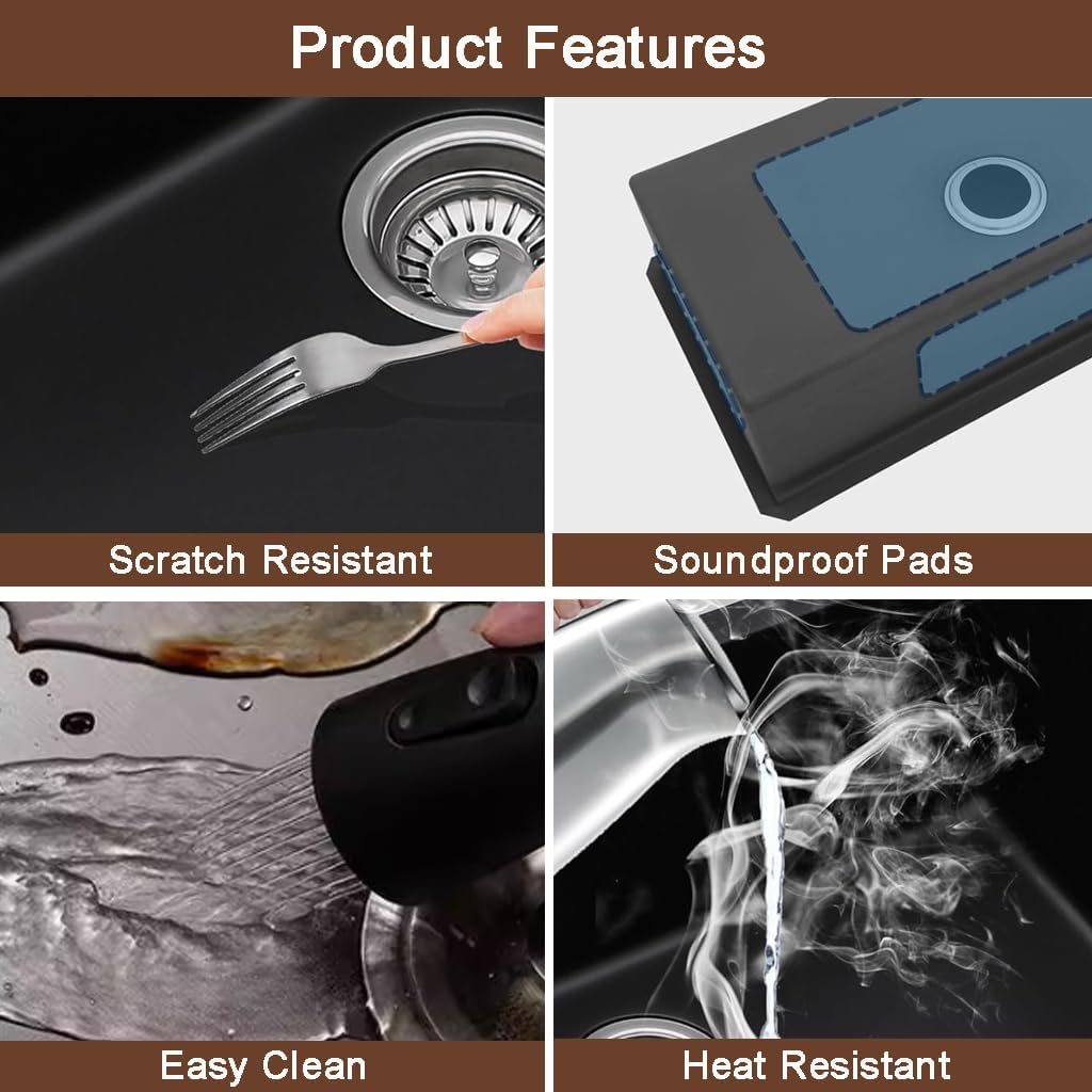 Drop In Kitchen Sink Workstation, Nano Stainless Steel Topmount Bar Single Bowl Sink Combo-Soap Dispenser, Drain Basket, Drain Strainer Set for Modern Kitchen Sink (19.7 * 17.7 * 7.9in)