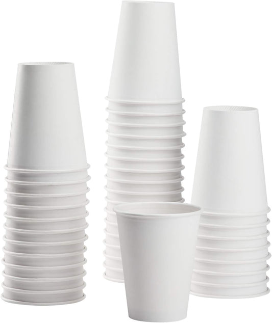 Karat C-K508W 8 oz White Paper Hot Cup, 80mm Diameter - Case of 1000 pcs