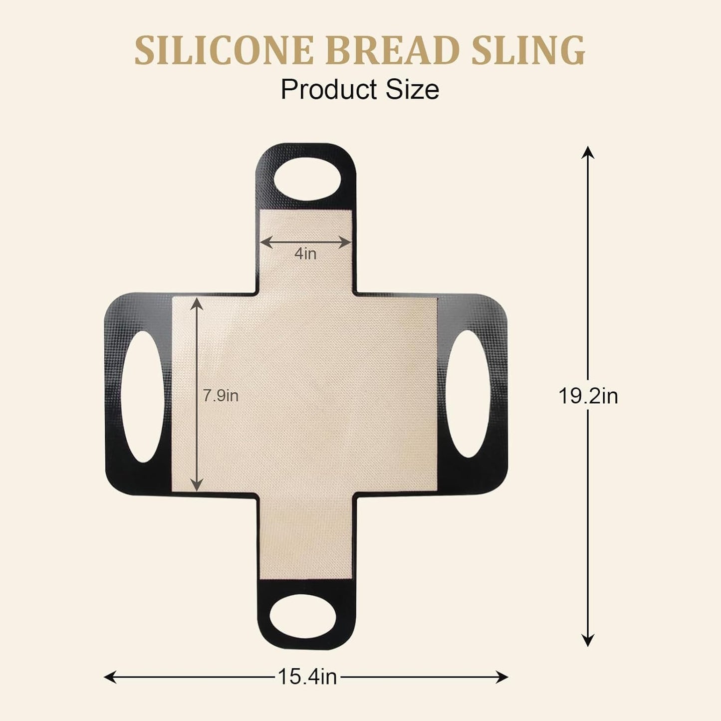 2 Pack Silicone Bread Sling with Handles – Non-Stick Baking Mat Fits 9x5" or 1.5LB Loaf Pans | Reusable, Easy Clean | Perfect for Homemade Bread, Cake, Meatloaf | Bakers & Home Cooks,19"x15"