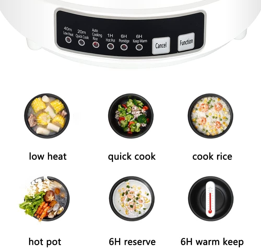 Drizzle Electric Cooker 1.7L - Multifunctional Hot Pot Non-stick Pan - Dorm Office Portable Rapid Ramen Cooker Boil Dry Protection - For Noodles Steak Cooker Eggs Stir-Frying Pasta Oatmeal