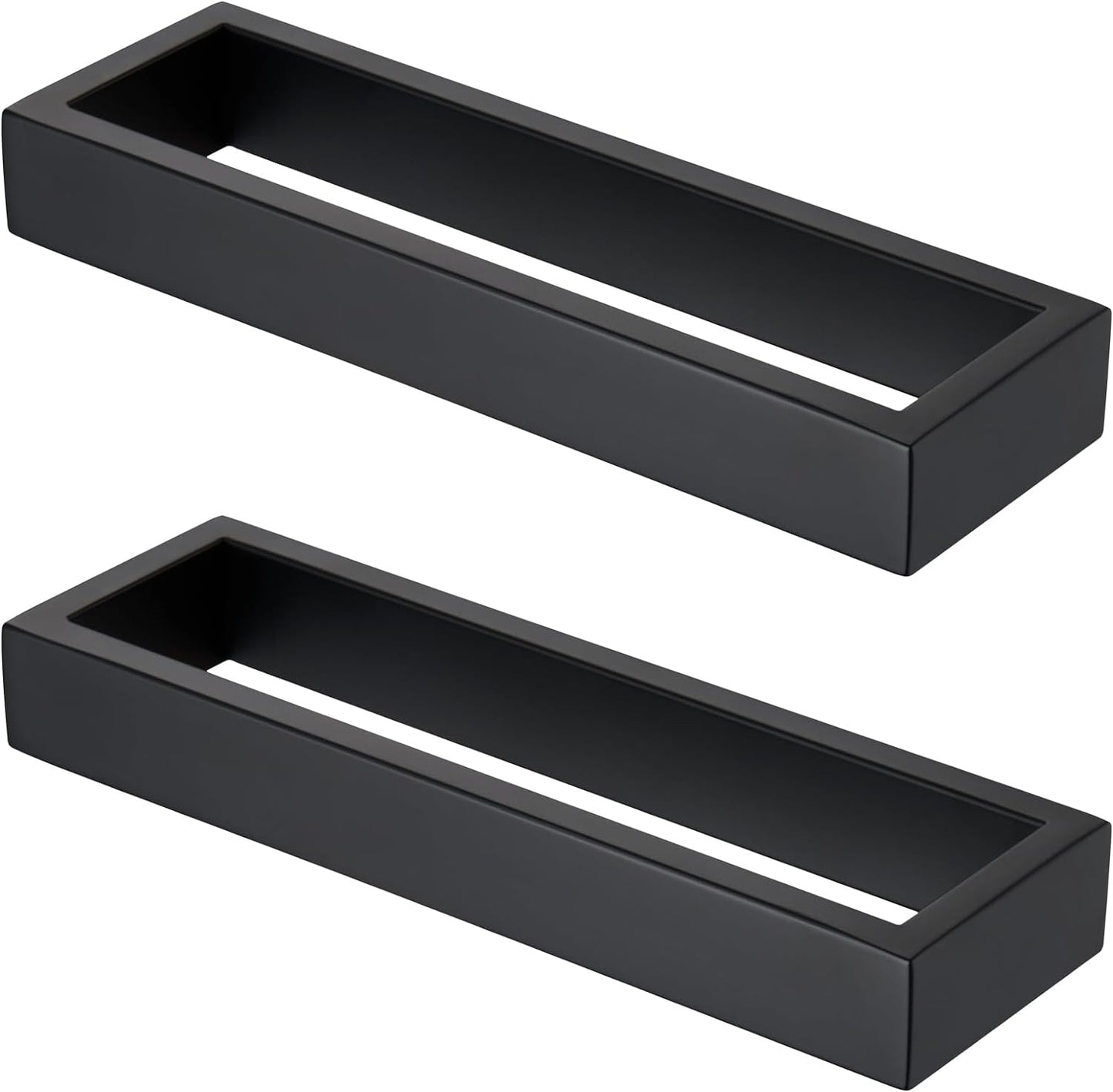 KOKOSIRI Towel Rings Matte Black Hand Towel Bar Holder 9-Inch Kitchen Rack Stainless Steel for Bathroom Hardware Wall Mounted, 2 Pack B4008BK-L9-P2