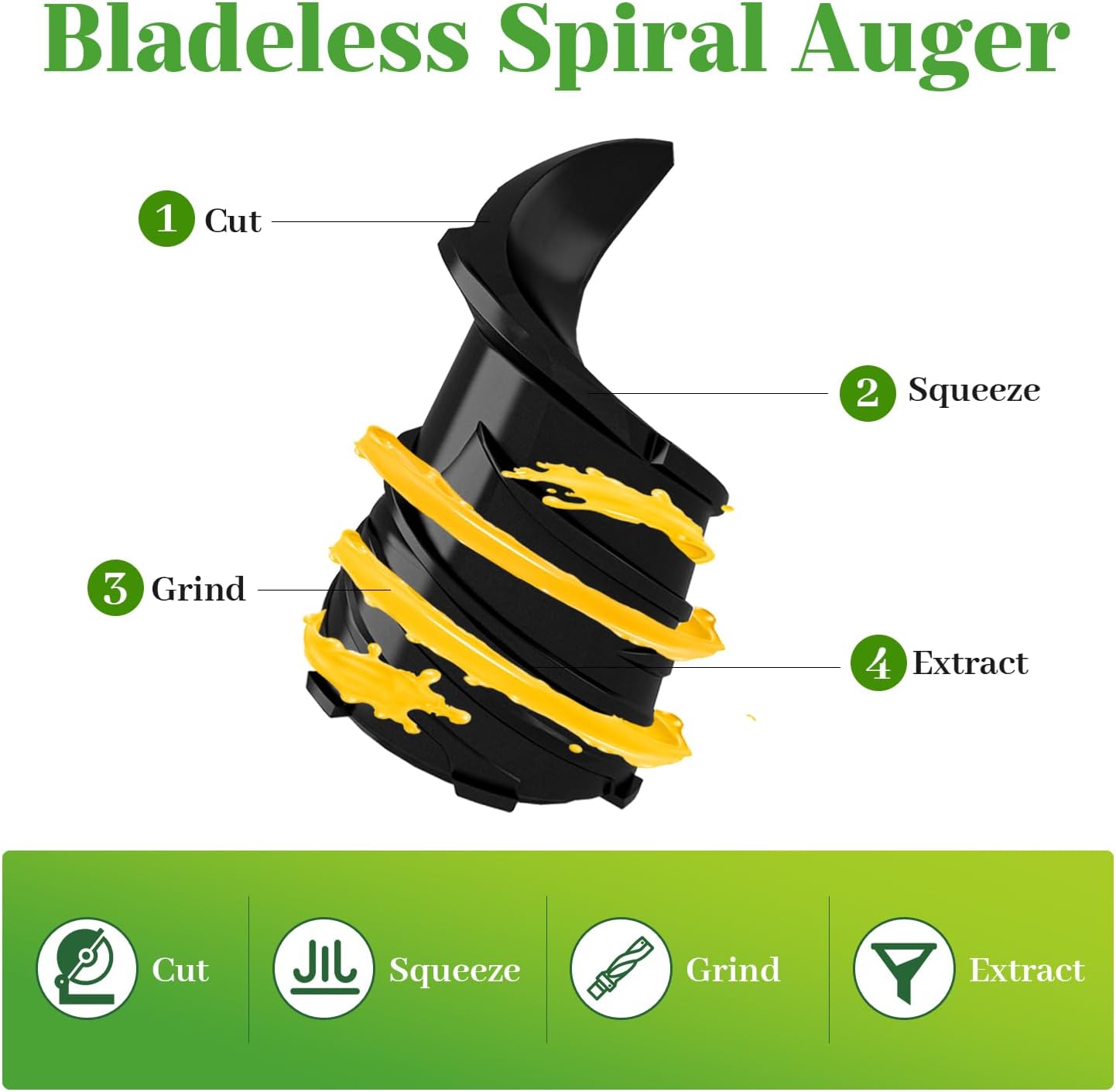 Cold Press Juicer, 5.4" Wide Feed Chute Juicers with 350w Power Motor, Slow Masticating Juicer Machine with High Juice Yield for Whole Vegetables & Fruits, Easy to Clean, Grey(pro)