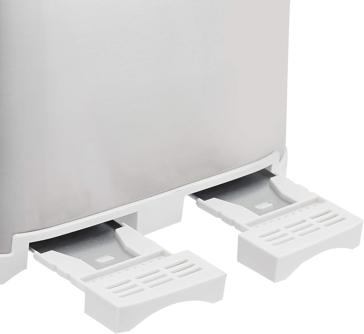 Amazon Basics 4 Slice Toaster with 6 Browning Settings, Removable Easy-to-Clean Crumb Tray, Cancel Button, 1600W, Brushed Silver