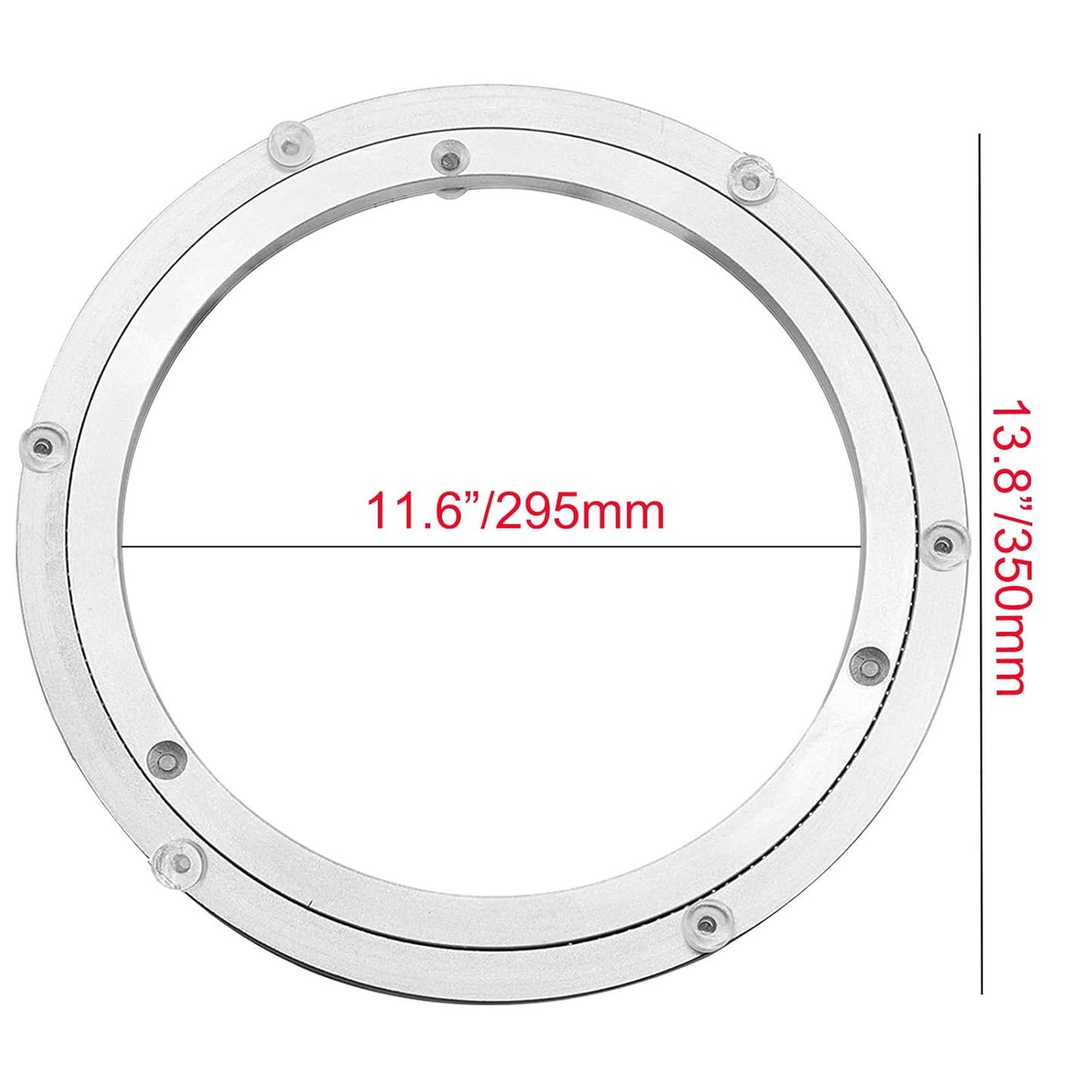 Aluminium Alloy Turntable Bearing, Heavy Duty Swivel Turntable Lazy Susan Rotating Bearing Turntable Round Dining Table Smooth Swivel Plate Hardware (350mm - 14inch)