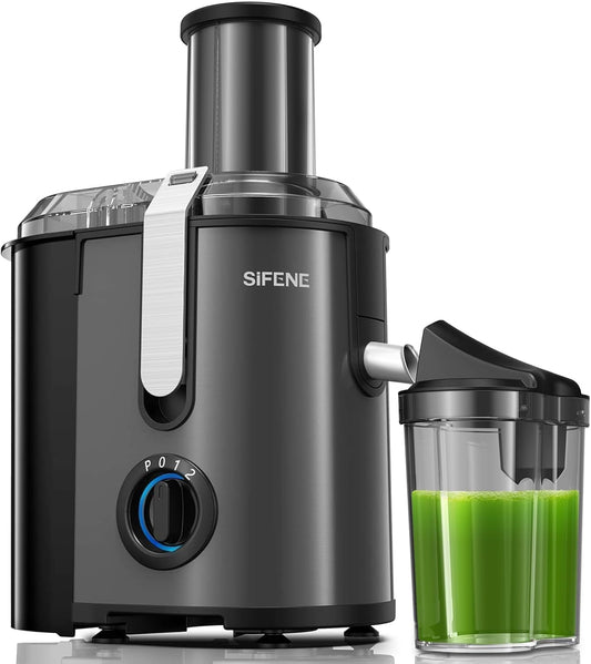 SiFENE Juicer Machine, 800W Centrifugal Juicer with 3.2" Big Mouth for Whole Fruits and Veggies, Juice Extractor Maker with 3 Speeds Settings, Easy to Clean