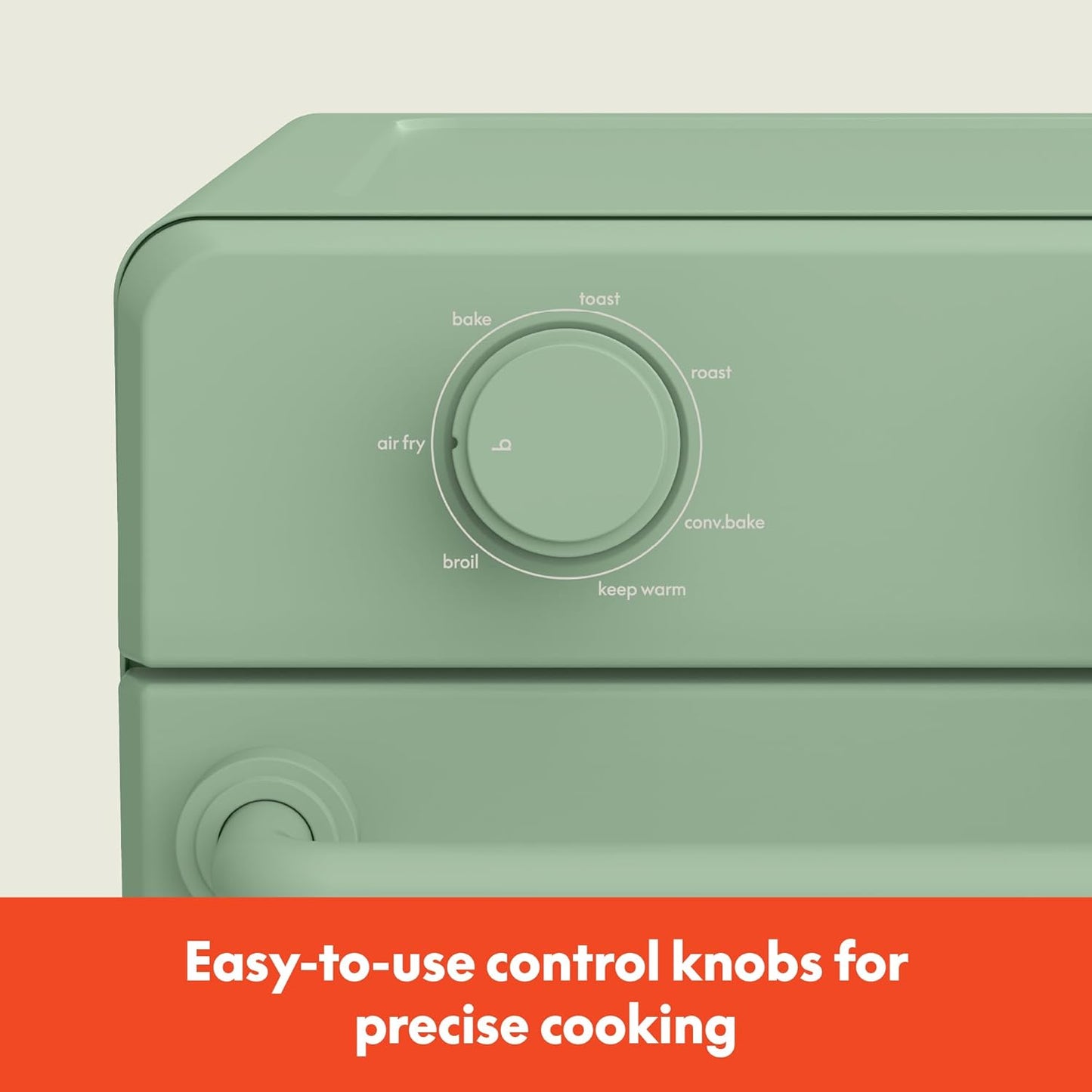 bella Air Fry Toaster Oven, 7 Preset Cooking Options, Dishwasher-Safe EverGood Coated Trays Included, 60-Minute Auto Shutoff w Audible Timer, Power Indicator Light, 1700 Watt, Seaglass