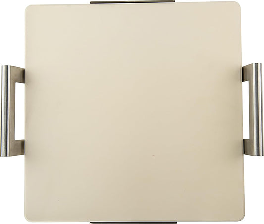 Nordic Ware 14-Inch Square Pizza and Baking Stone, Oven Safe and Grill Safe Cordierite with Stainless Holder
