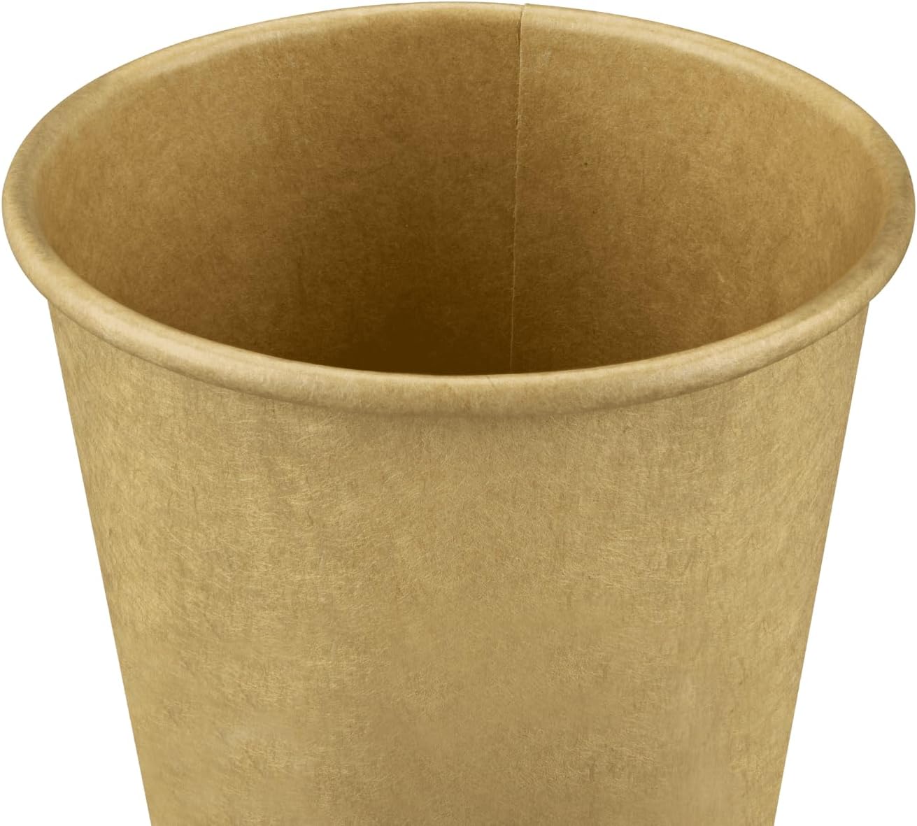Karat 10oz Kraft Paper Coffee Cups [1,000 ct] Disposable, Leak-Resistant Double Poly-Lined Hot Cups | Ideal for Cafes & Offices, 90mm