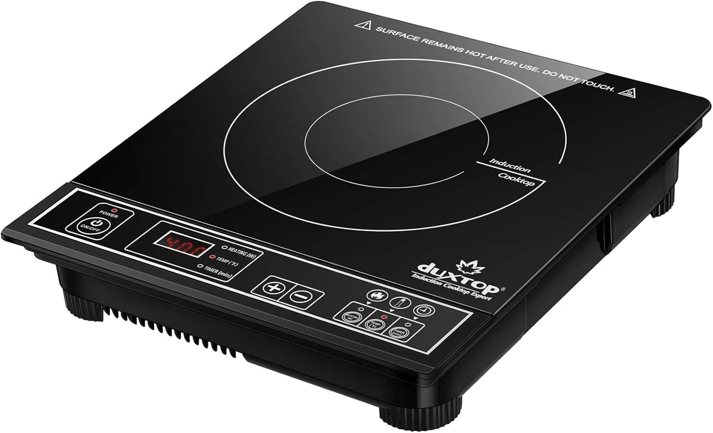 Duxtop 1800W Portable Induction Cooktop Countertop Burner, Silver 8120MC/BT-180G3