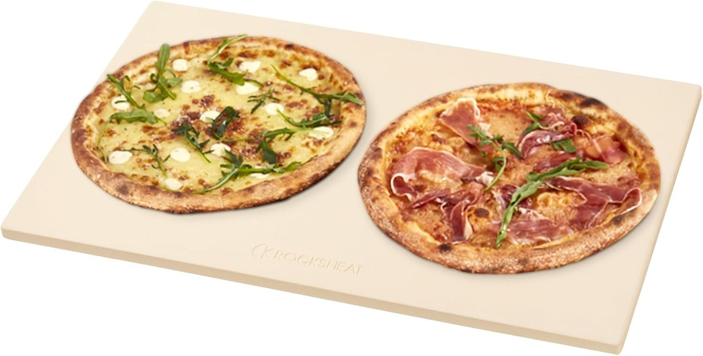 Pizza Stone, Rectangular Extra Large 22" x 14" x 0.6" Pizza Stones for Oven Grill BBQ, Industrial Commercial Heavy Duty Cordierite Baking Stone for Pizza Bread, Outdoor Pizza Accessories