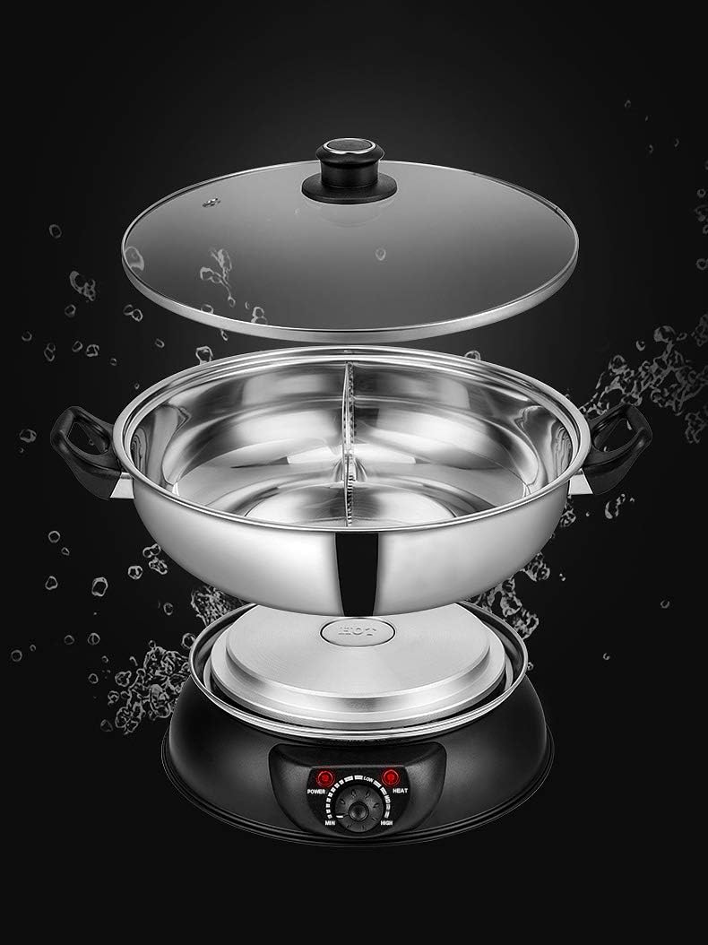 Sonya 5L Electric Dual-Sided Shabu Shabu & Mongolian Hot Pot – Stainless Steel, Large Capacity for Family Meals & Hot Pot Parties