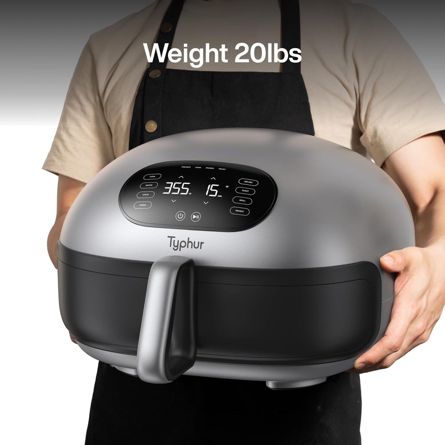 Dome 2 Air Fryer, Extra Large Airfryer with Superior Airflow, Self-cleaning Smart Digital Fryer with PFAS free Basket for Quick Easy Meals, Up to 32 Chicken Wings Capacity [New Version]