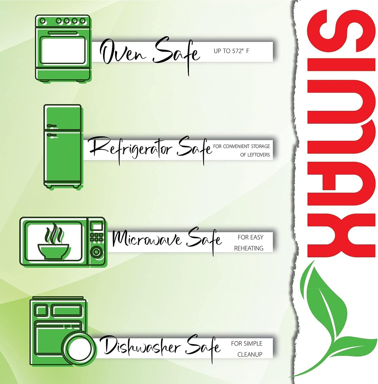 Simax Casserole Dish For Oven, 10 Ounce Mini Glass Baking Dish With Lid, Small, Personal Sized Bakeware and Cookware, Great for Storage, Microwave, Oven, And Dishwasher Safe Borosilicate Glass Dish