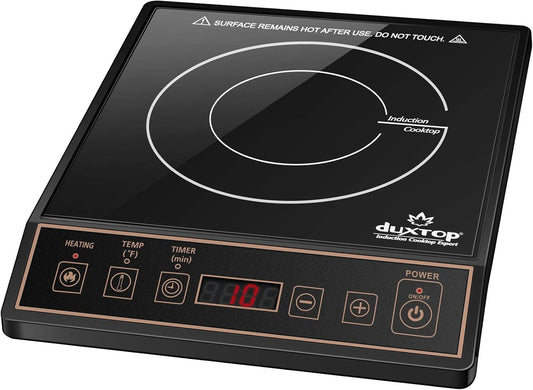Duxtop 1800W Portable Induction Cooktop Countertop Burner, Gold 9120MC/BT-M20B