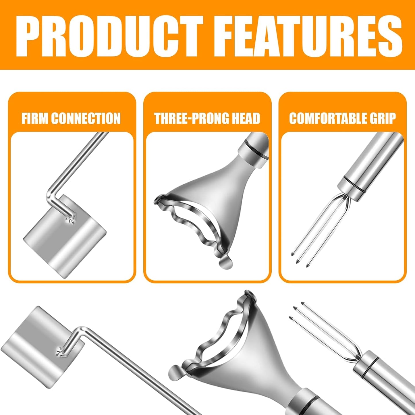 3Pcs Corn Peeler Set, Stainless Steel Corn Peeler, Stripper Tool And Corn Holder, Corn Stripping Tool For Corn On The Cob, Easy Cob Cutter And Remover