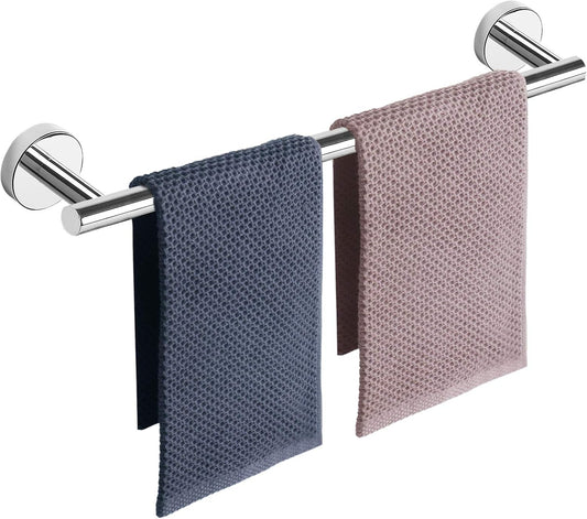 NearMoon Bathroom Towel Bar, Bath Accessories Thicken Stainless Steel Shower Towel Rack for Bathroom, Towel Holder Wall Mounted (1 Pack, Chrome Finish, 24 Inch)