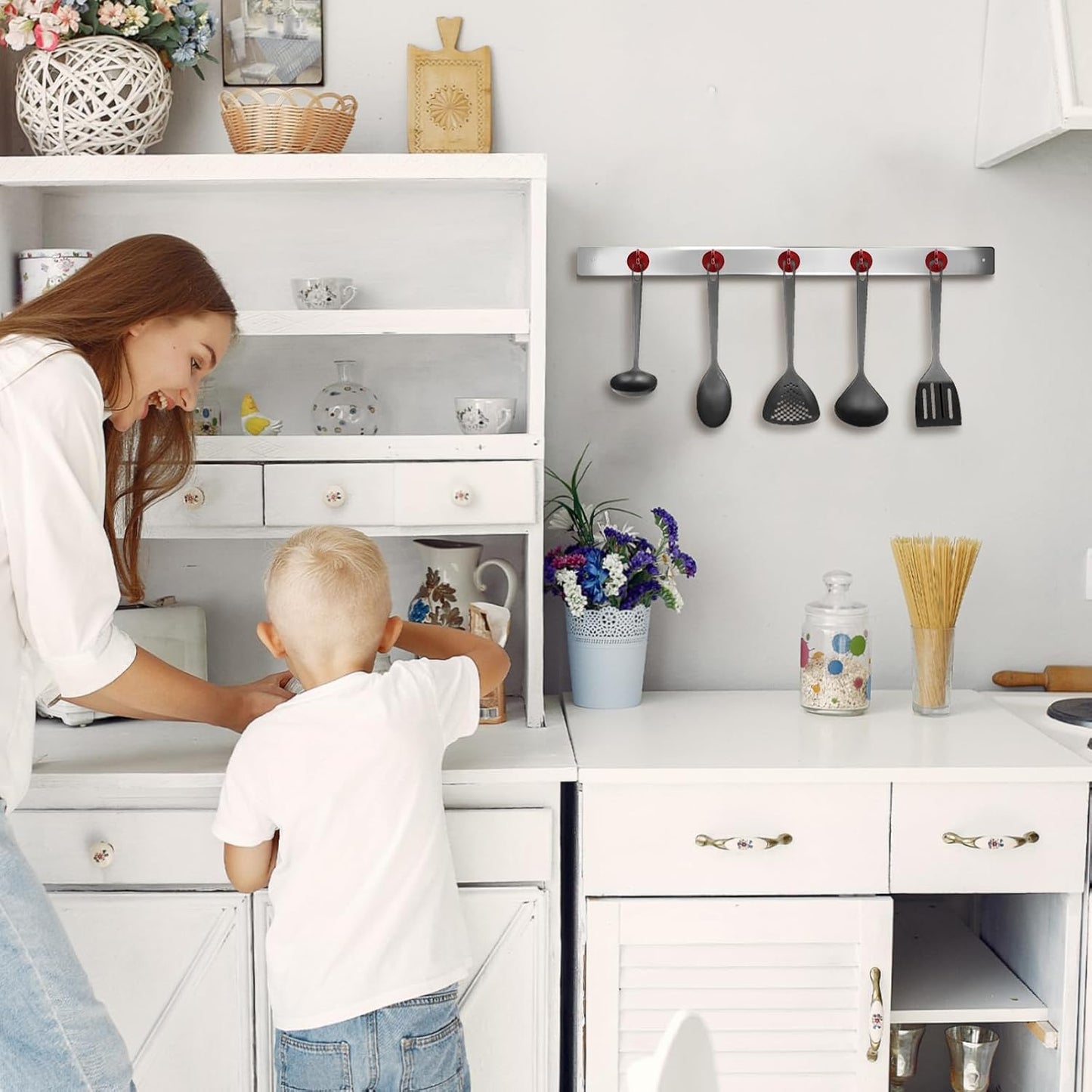 Neosmuk Magnetic Hooks, Cruise Ship Essentials, 80lb+ Heavy Duty Magnetic Hooks for Cruise Cabins, Refrigerator, Grill, Hanging, and Travel | Extra Strong Must-Haves Magnet Hook,Red