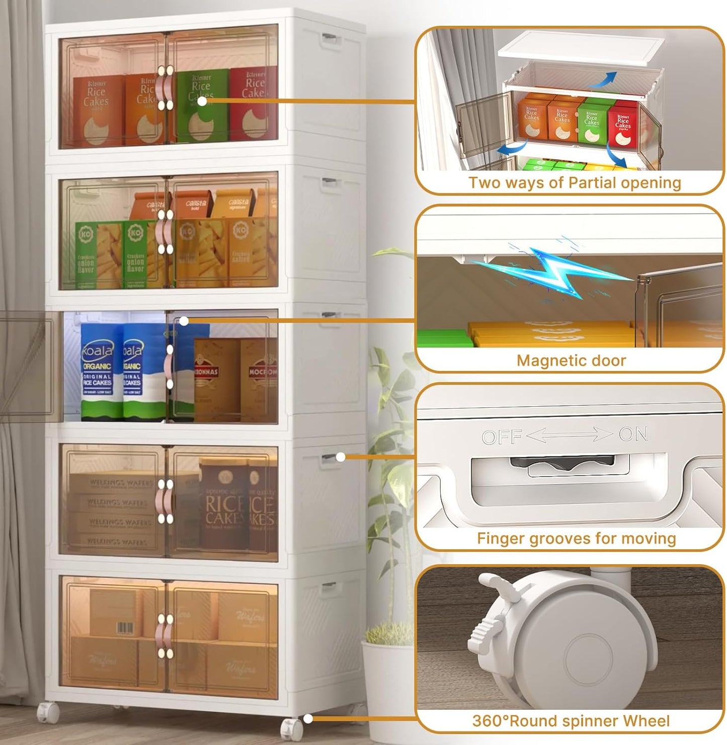 Extra Large Stackable Storage Bins with Lids and Wheels, Foldable Collapsible Closet Organizers,672QT-168QT/42GAL*4Pack Plastic Stackable Storage drawers for bedroom Dorm