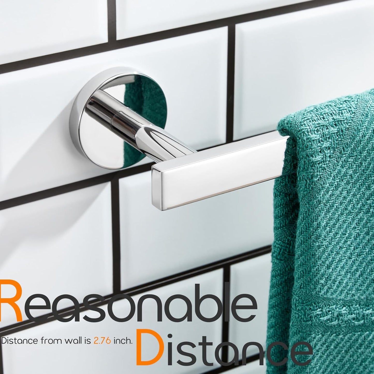 Bath Towel Rings Bathroom Towel Holder Modern Small Hand Towel Bars Stainless Steel Wall Mounted Polished Chrome AN3001CH