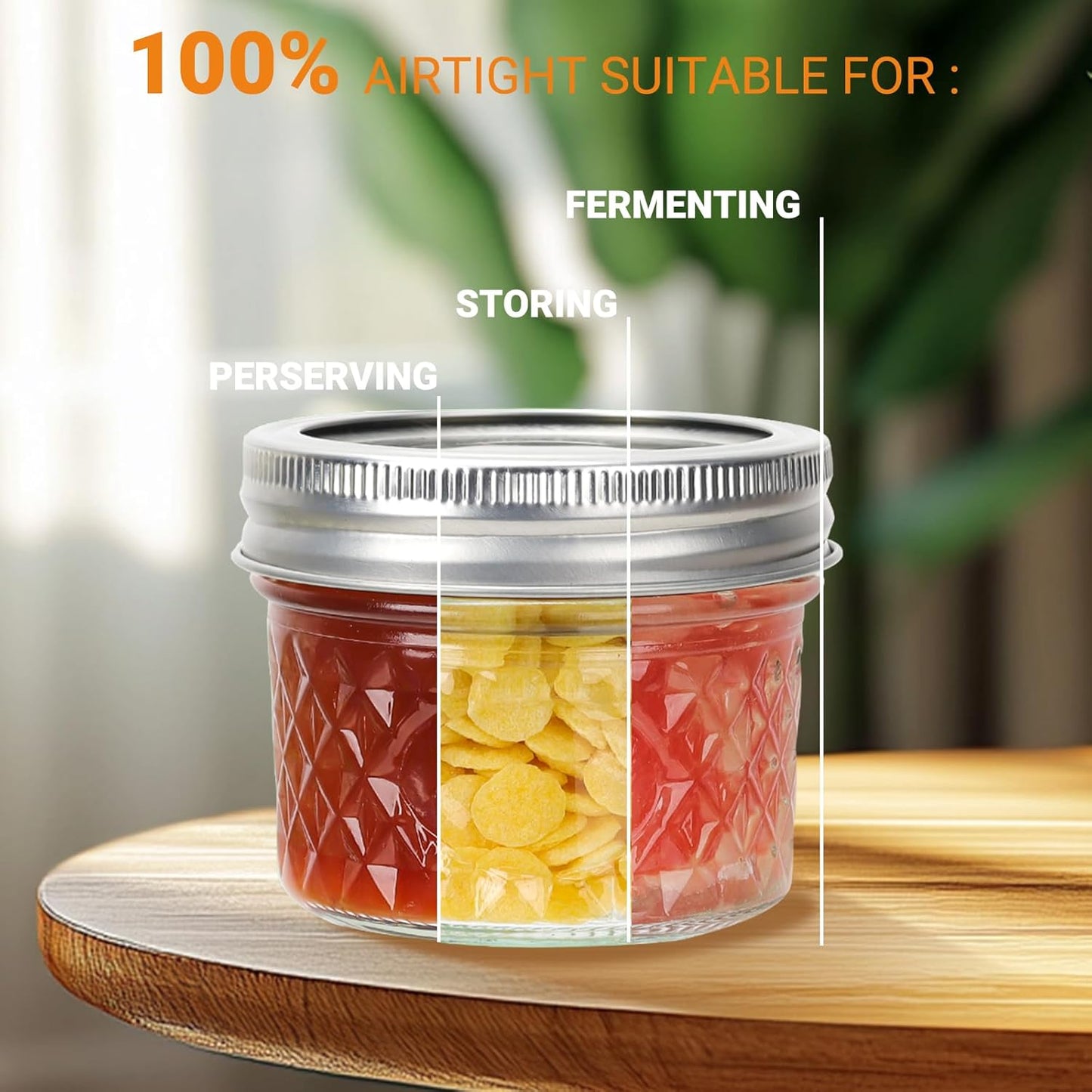 Eathtek 4 oz Mason Jars 40 Pack, 120ml Mini Canning Jars with Regular Lids for Jelly Herbs Spice Honey Storage, Small Glass Jars Candle jars, Extra Tags Label Included