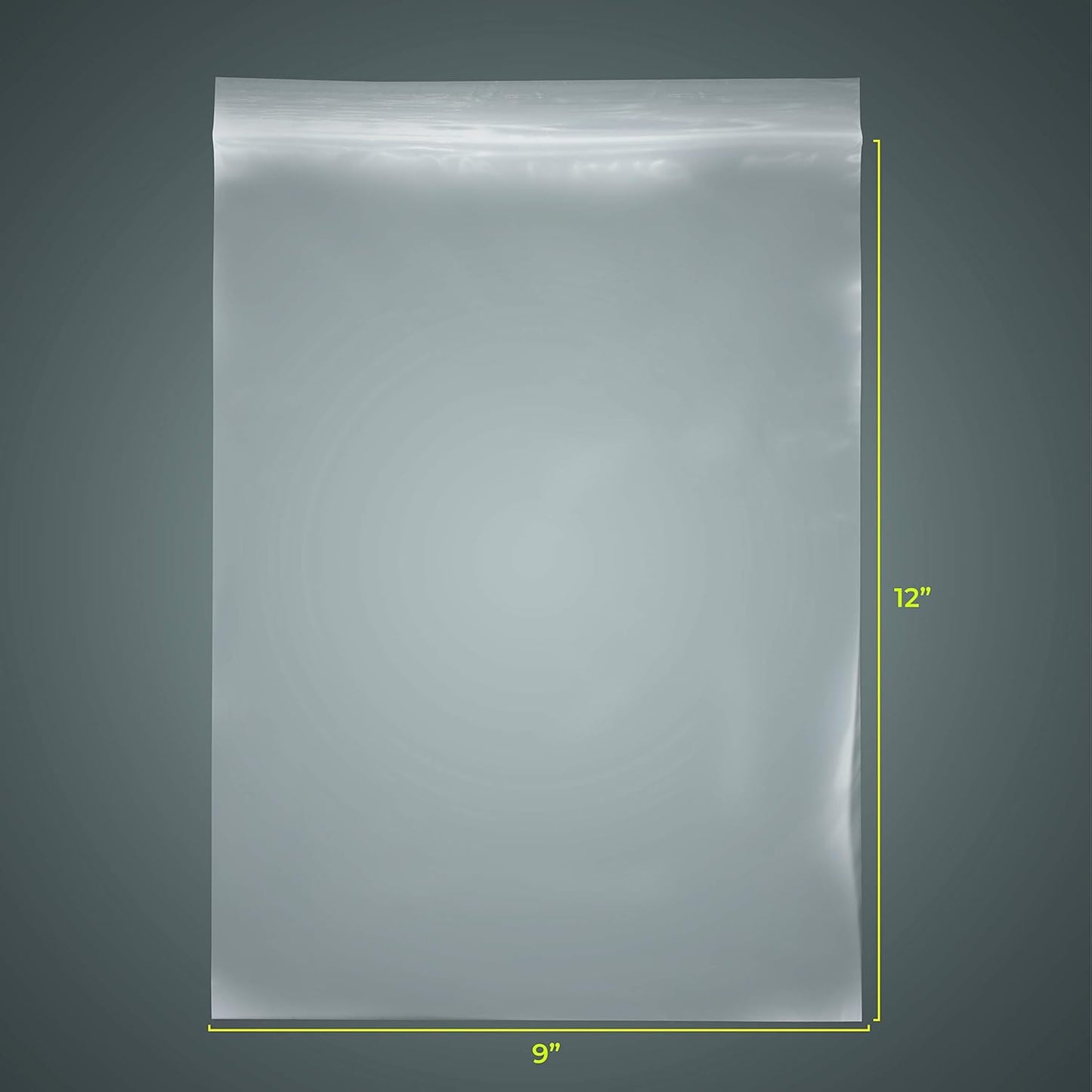 SNL Quality Zipper Locking Reclosable Clear Disposable Plastic Bags, Strong | 9" X 12" - 2 MIL - 100 Bags
