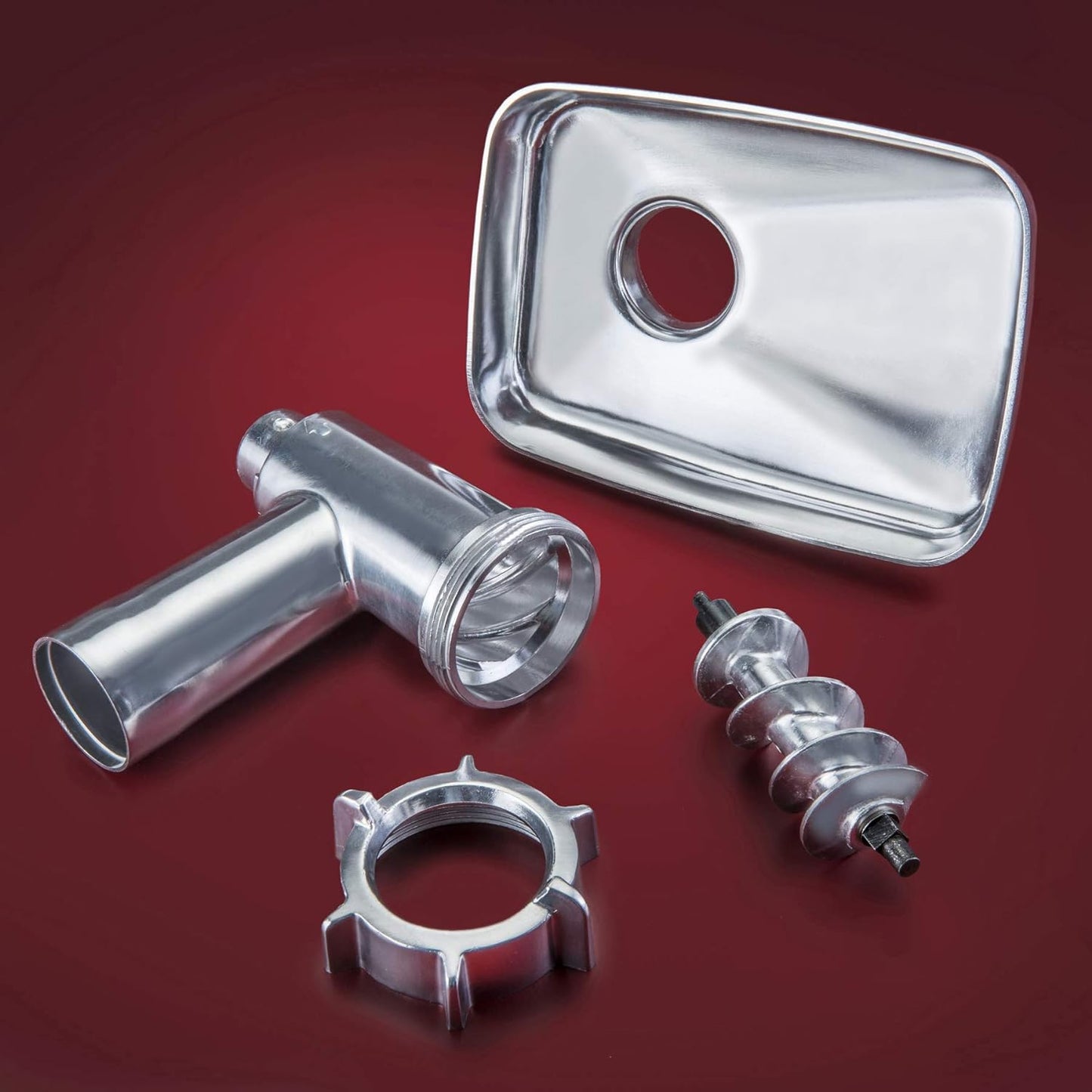 Magnum 1800W Electric Meat Grinder | Grinds Soft Bones | High-Capacity Meat Tray | 6 Grinding Plates | 3 Stainless Steel Blades | Sausage Stuffer | Kubbe Maker & More Included