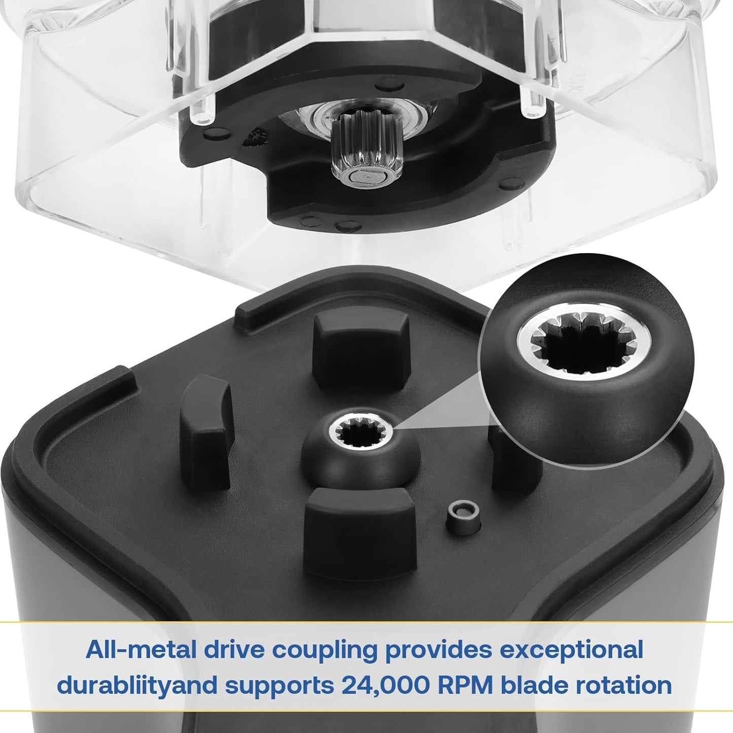 CRANDDI Smart Commercial Blender Digital Touch Screen with Removable Cover, 80oz Capacity, 3 Pre-Set Program with Smoothie, Juice, Cleaning and More, 1500W, 120V, K85TS (Grey)