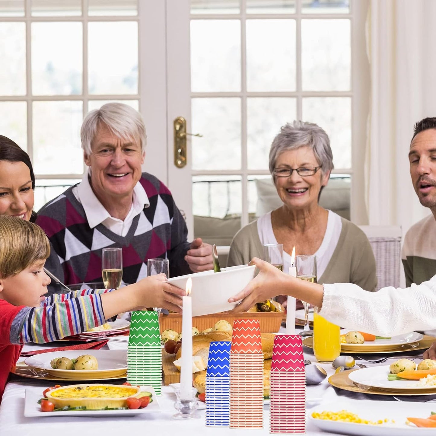 Thenshop 1000 Pieces 5oz Paper Cups, Strip Multicolor Disposable Cups, Cold Beverage Drinking Mini Mouthwash for Parties, Picnic, Travel, Events Barbecues, Coffee, 10 Colors