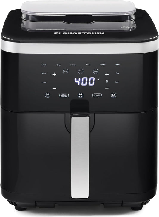 Guy Fieri's Flavortown 6.5 Quart Steam Air Fryer with Moisture Lock Technology – Programmable Steamer and Air Fryer Combination, Temperature Control, 10-Presets, 1700 Watts