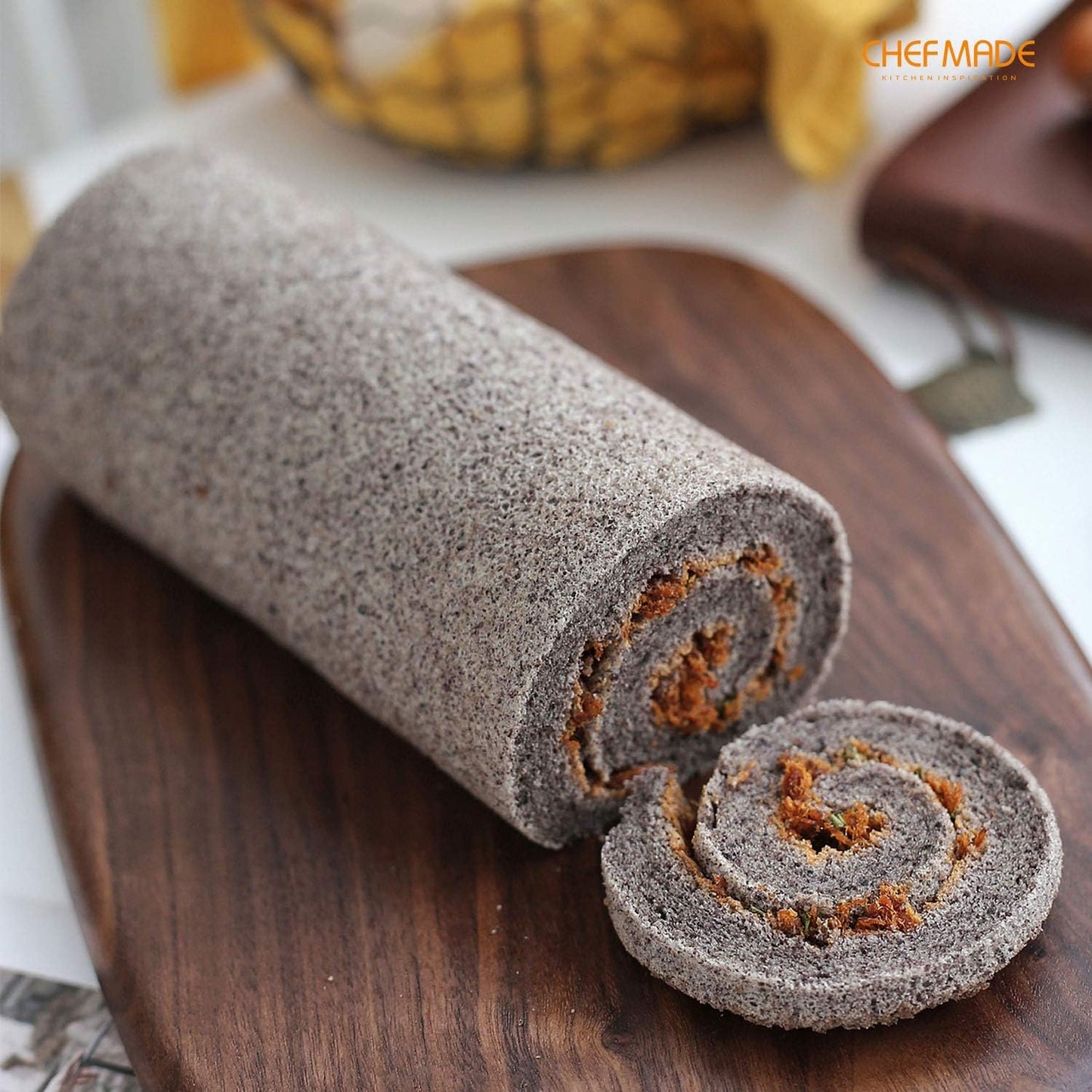 CHEFMADE 11-Inch Baking Sheet Pan, Non-Stick Square Jelly Roll Bakeware for Oven Roasting Meat Bread Battenberg Pizzas Pastries 11.2" x 11.2" x 1.4" (Champagne Gold)