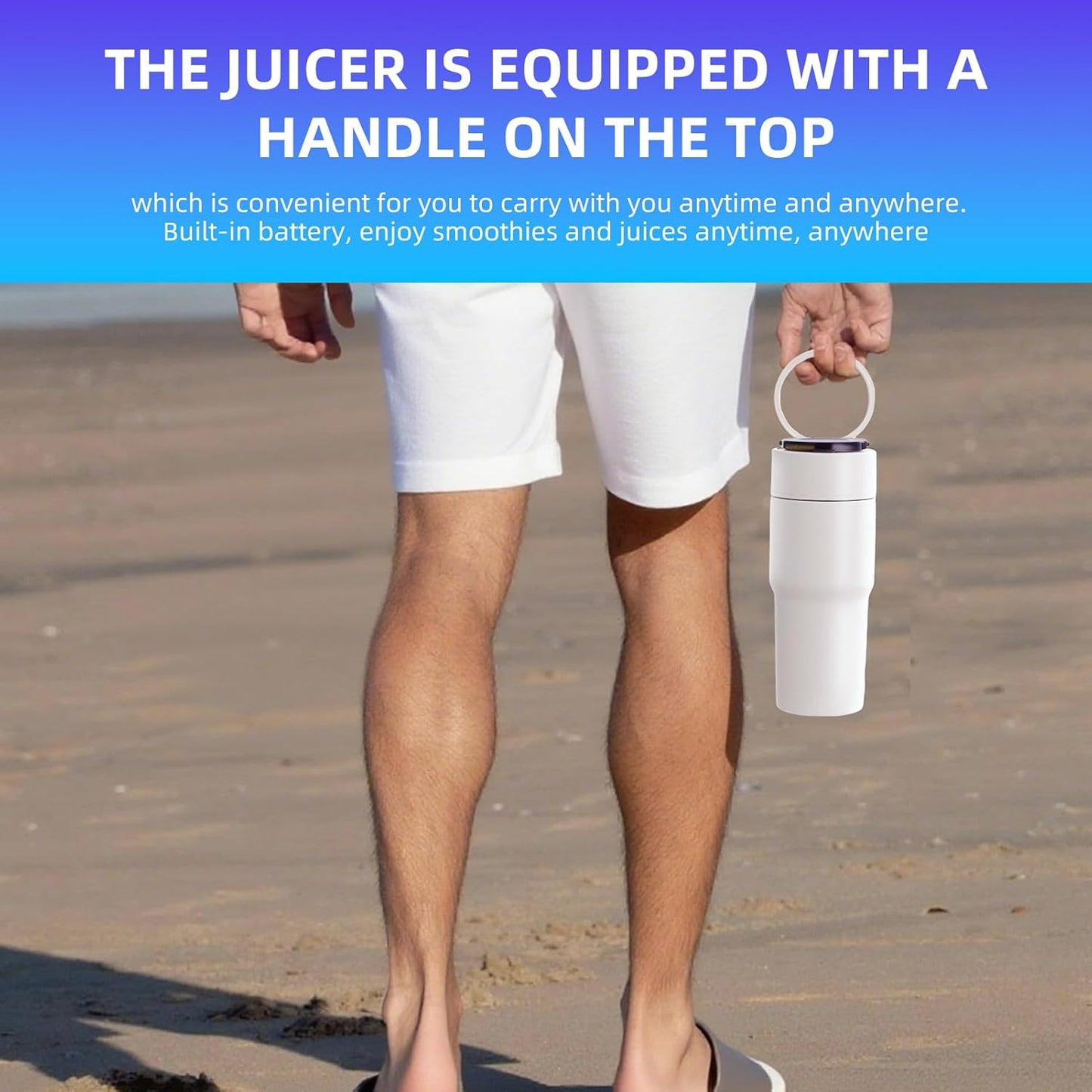 Kawu Portable Blender, 316 Stainless Steel Inner Personal Blender with 10Ps 304 Blades, 23Oz Blenders for Smoothies, USB Rechargeable, BPA Free, Food-Grade, Leakproof Juice Mixer for Gym, Home