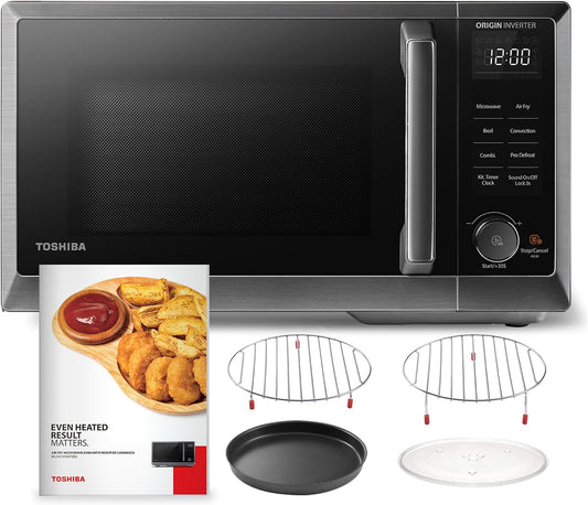 TOSHIBA Inverter Countertop Microwave Oven Air Fryer Combo MASTER Series, Broil, Convection, Speedy Combi, Even Defrost 11.3'' Turntable Sound On/Off, 27 Auto Menu&47 Recipes
