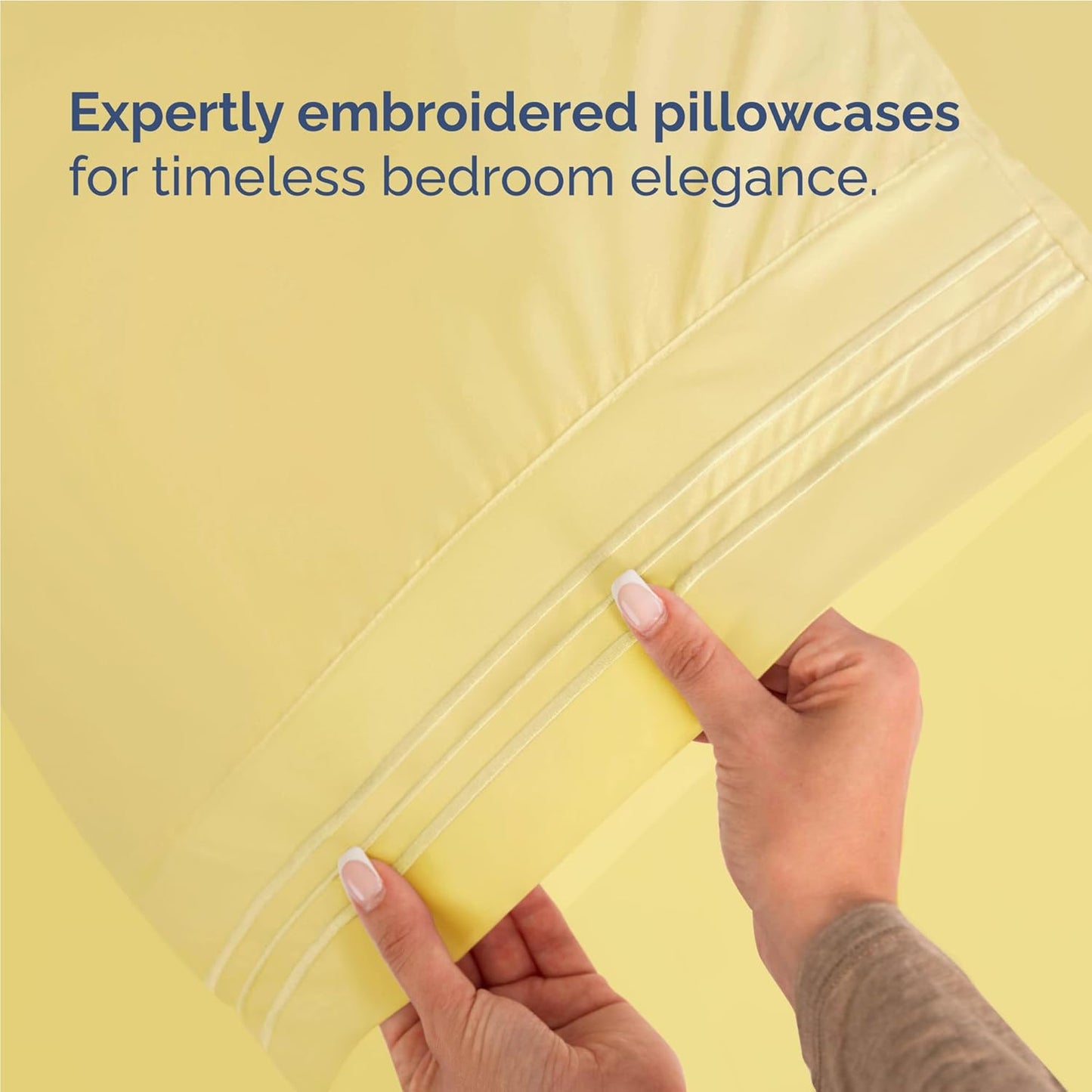 Full Size 4 Piece Sheet Set - Comfy Breathable & Cooling Bed Sheets Set - Hotel Luxury Bedding for Women, Men, Kids, Teens, Boys & Girls - Deep Pockets, Ultra-Soft, Wrinkle Free - Oeko-Tex - Yellow