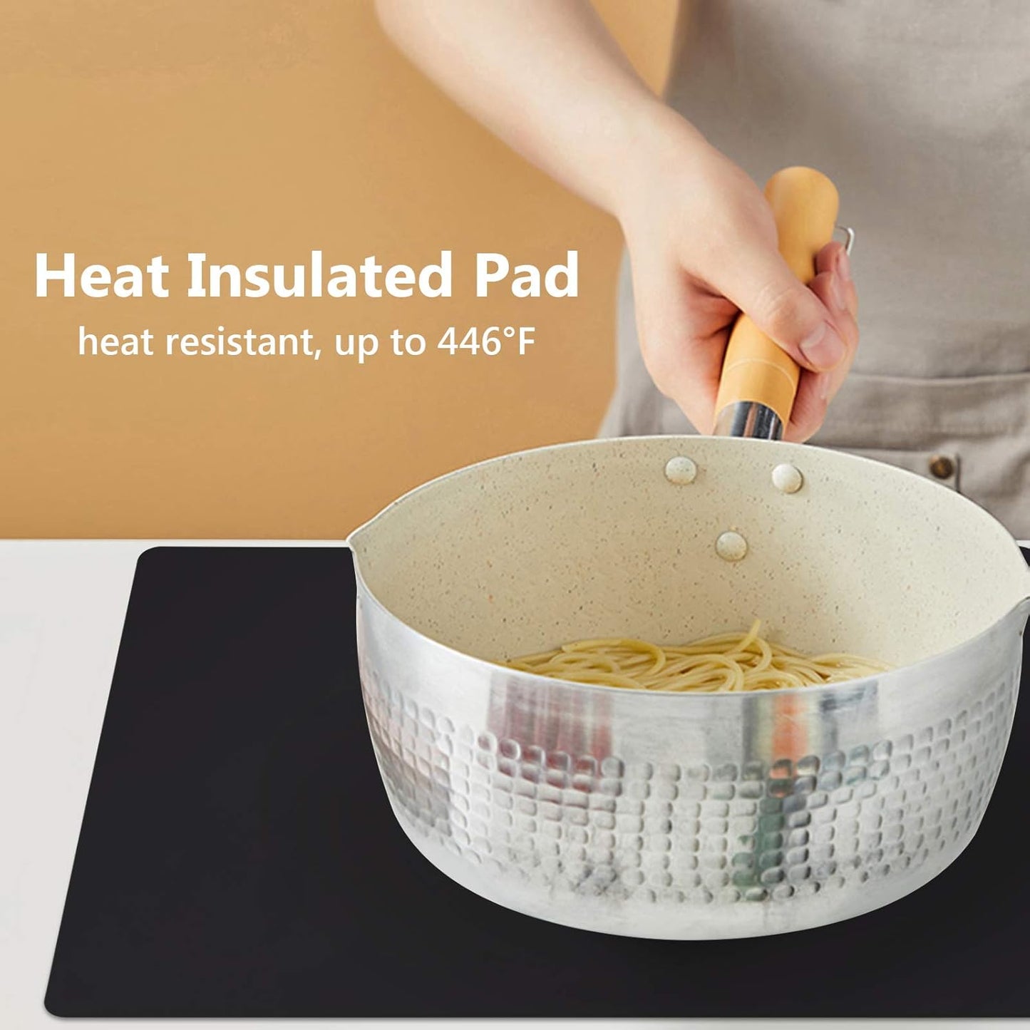 Gartful Extra Large Silicone Mats for Countertop, 28" by 20" Multipurpose Mat, Counter Table Protector, Desk Saver Pad, Placemat Nonstick Nonskid Heat-Resistant Pad, Black