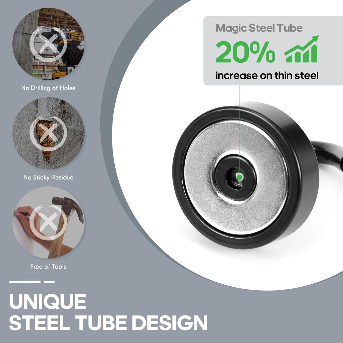 Neosmuk Magnetic Hooks, Cruise Ship Essentials, 40lb+ Heavy Duty Magnetic Hooks for Cruise Cabins, Refrigerator, Grill, Hanging, and Travel | Extra Strong Must-Haves Magnet Hook,Black,Pack of 10